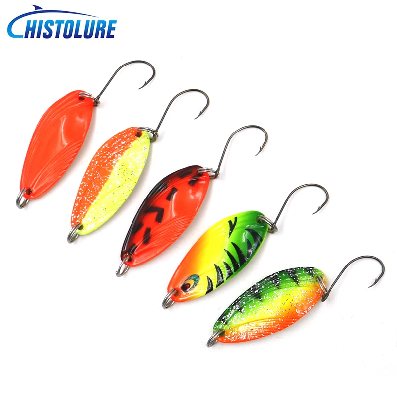 

HISTOLURE fishing lure 5pcs/lot 3.3cm 4g fishing spoon bait wobbler lure crank bait bass lure single hook artificial bait