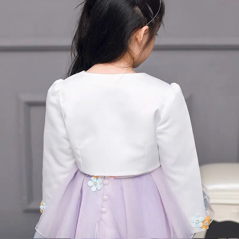 Sufer-fish-Drop-ship-Fashion-Girls-Bolero-Kids-Ivory-Unicorn-Pattern-Short-Jacket-Children-Wedding-Party (3)
