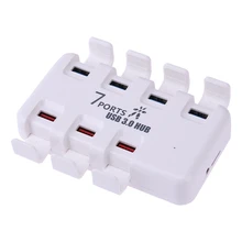 7 Ports USB 3.0 Charging Dock Station Quick Charger Hub with Dustproof Cover for Mobile Hard Drive/Card Reader/tablet