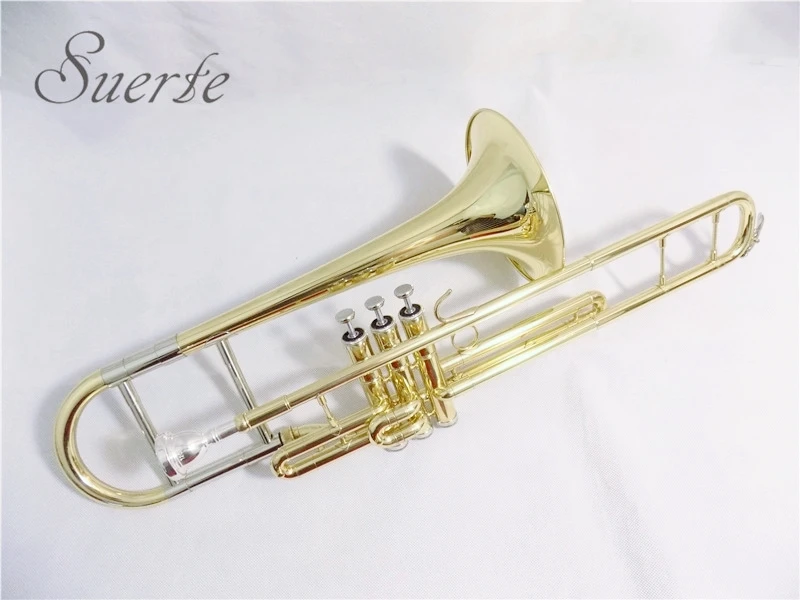 

F Piston Trombones Musical instruments with case mouthpiece Copper Trombones Lacquer Nickel Silver plated