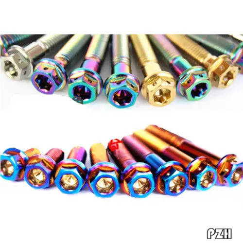 4 шт M6* 30/35/40 мм титановые болты пробуренных фланцевые голову