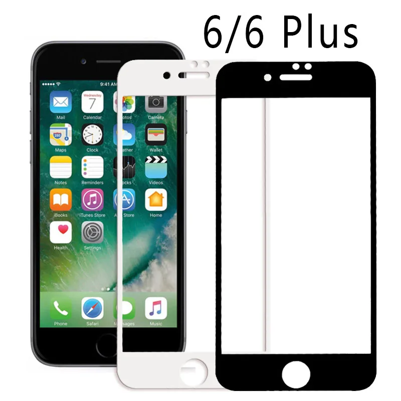 Для iphone 6 glas для iphone 6 plus защита стекла 9 H защитная пленка полное покрытие 2.5D закаленная пленка защита