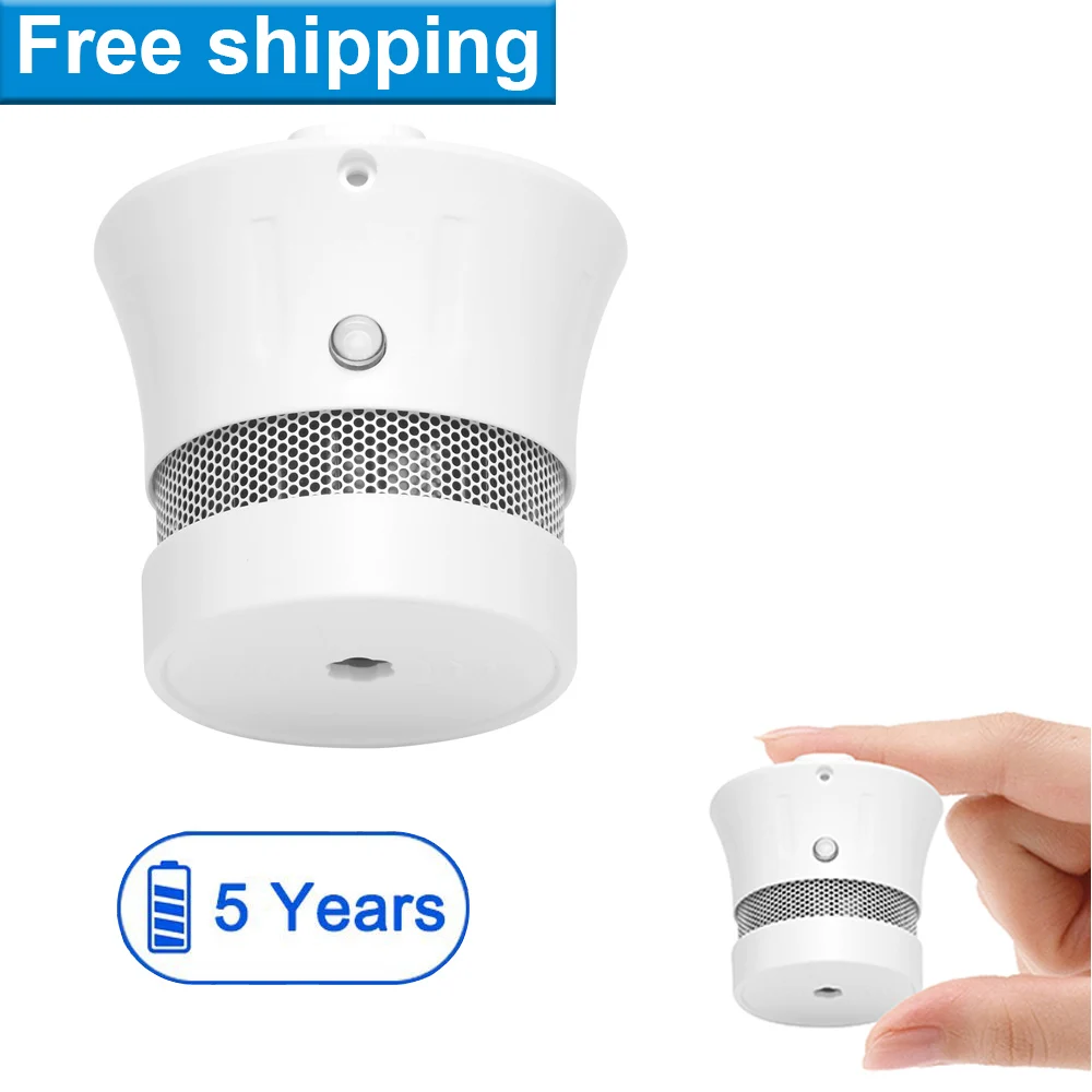 

CPVan Smoke Alarm EN14604 CE Certified Smoke Detector with 5-Year Battery Life and Intelligent Fire Alarm Photoelectric Sensor