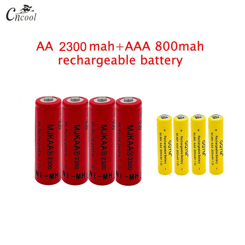 20 шт. AA red 2300mAh Ni-MH аккумуляторы+ 20 шт AAA 800mAh Аккумуляторы