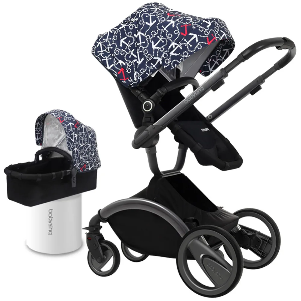 Babysing V GO 360 градусов вращающиеся колеса Высокая Пейзаж каретки Складная коляска