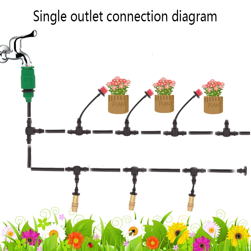 30M Garden DIY Automatic Watering Micro Drip Irrigation System Garden Self Watering Kits with Adjustable Dripper Spray Cooling 30M Garden DIY Automatic Watering Micro Drip Irrigation System Garden Self Watering Kits with Adjustable Dripper Spray Cooling