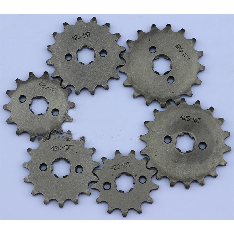 

420 10T 11T 12T -18 Tooth 17mm ID Engine Front Sprockets for 50cc 70cc 90cc 110cc Scooter Motorcycle Bike ATV Quad Go Kart Moped