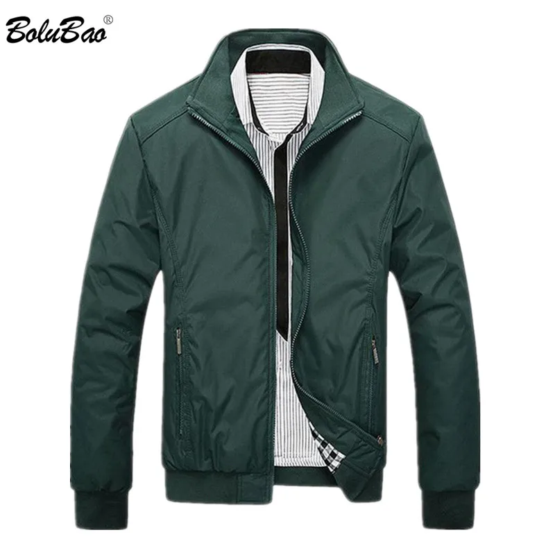 

BOLUBAO Fashion Brand Men Jacket 2019 New Autumn Men Solid color Stand Casual Jackets Outerwear Men Street Clothing