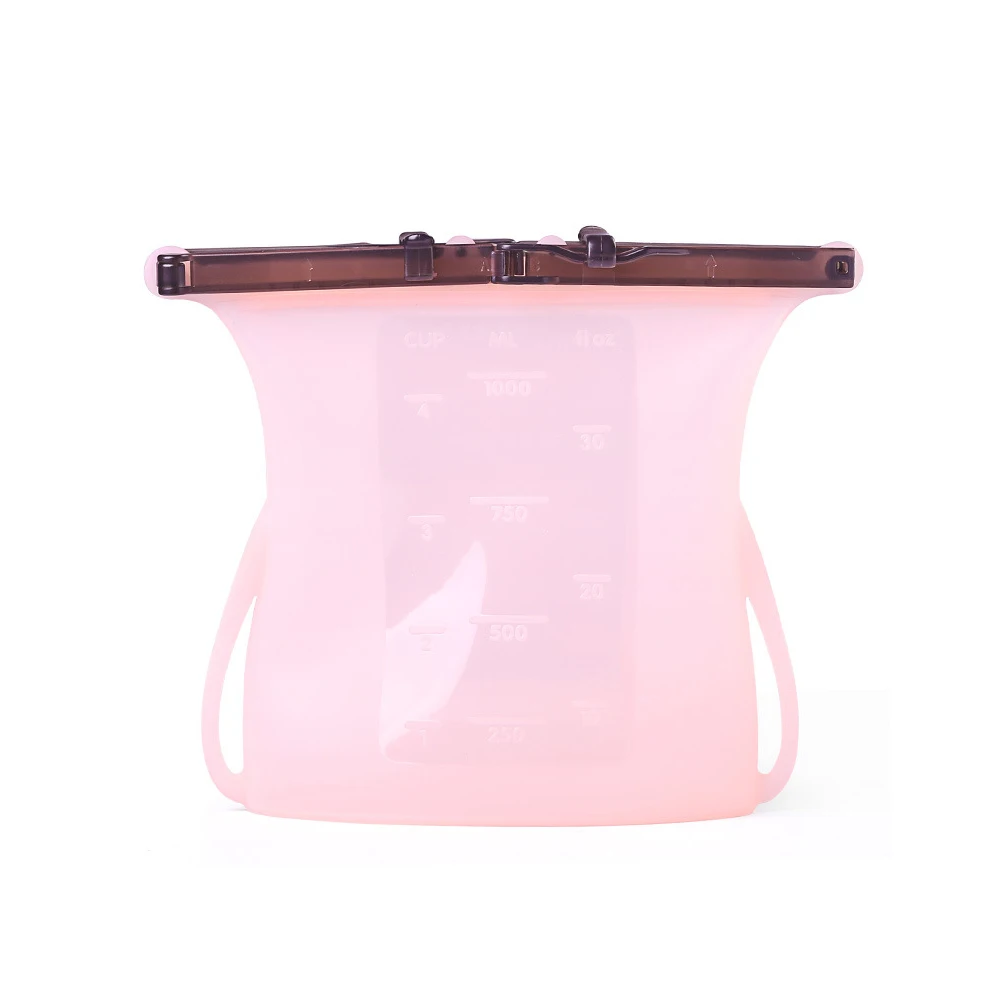 Portable Silicone Food Preservation Bag Sealed Bag Refrigerator Storage Bax Vegatable Meat and Fruit Food Kitchen Accessories