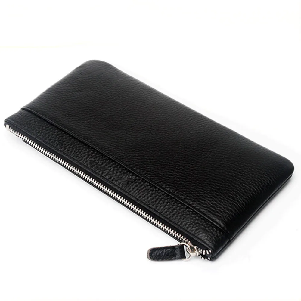 

High Quality New Men Cowhide Genuine Leather Phone Clutch Bag Case Pocket Coin Purse Male Card Holder Pack Vintage Wallet