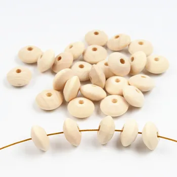 

50pcs Wood Beads 18mm Environmentally friendly materials DIY Kids Toys Pacifier Clip Necklace