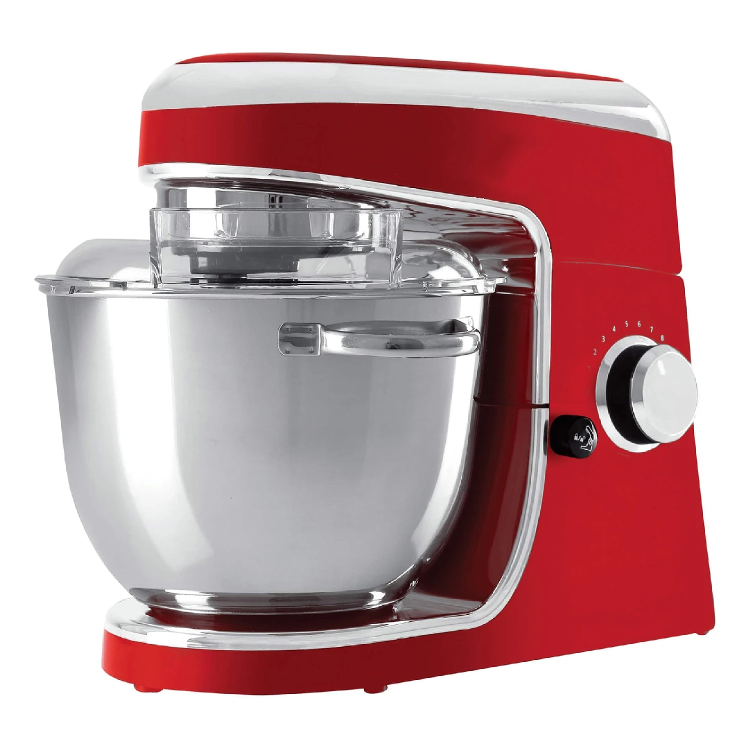 Миксер GEMLUX GL-SM-88R (Мощность 1000 Вт, чаша объемом 4 л,  кол-во скоростей 12, съемная чаша, откидная головка,3 мешалки (крюк, битер, венчик)