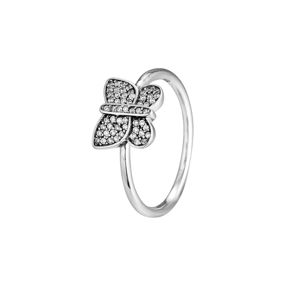 

CKK Ring Sparking Butterfly Silver Rings For Women Men Anel Feminino 100% 925 Jewelry Sterling Silver Anillos Wedding