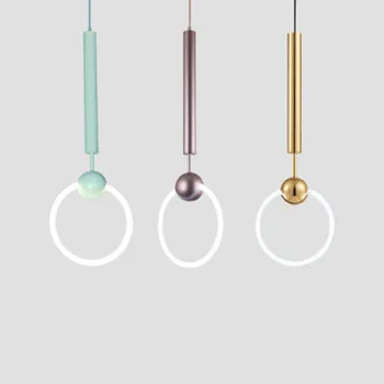

Nordic Led Circle Pendant Lamp Modern Dining Room Bedroom Corridor Suspension Lighting Pendant Lamp Kitchen Fixtures Luminaire