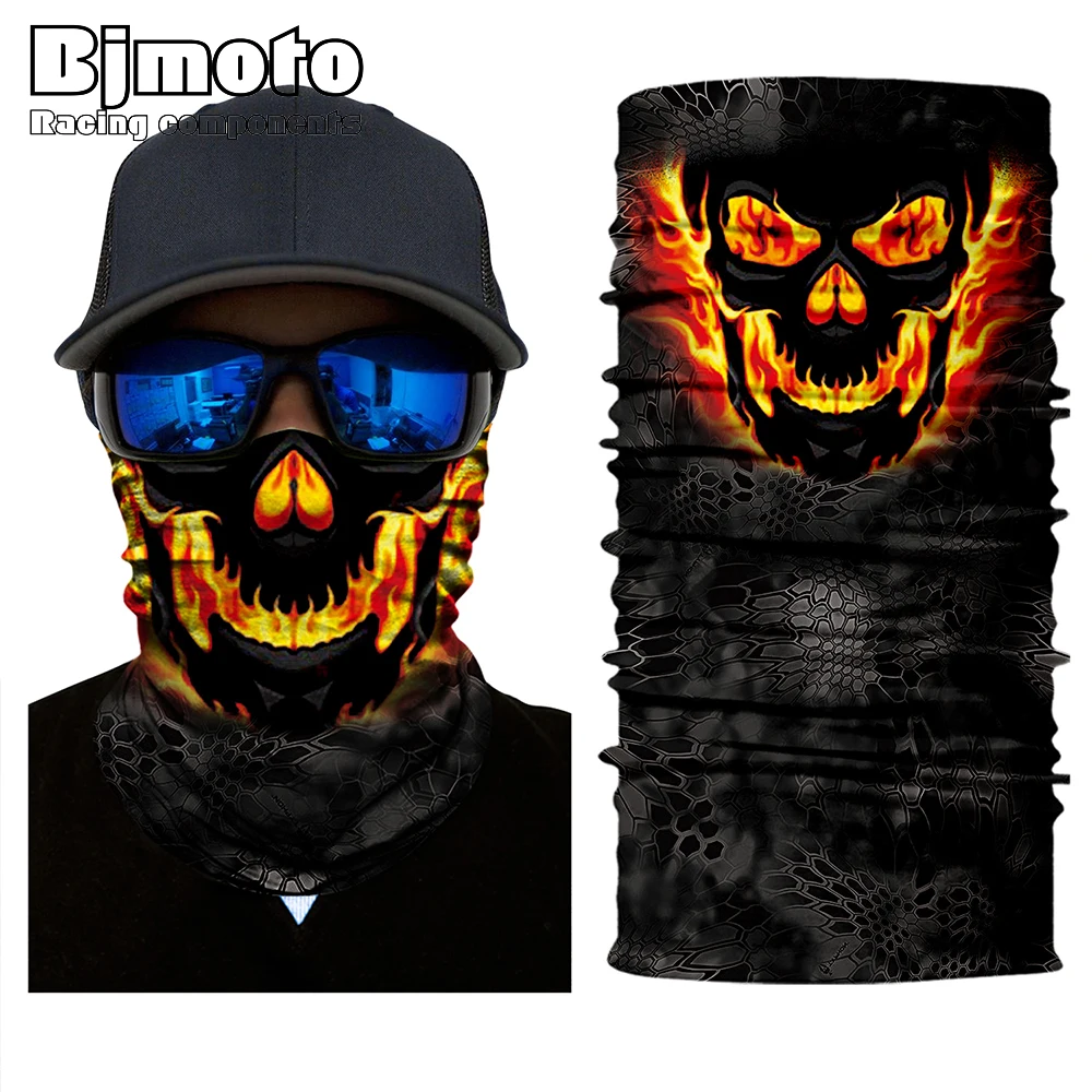 BJMOTO Magic Halloween Motorcycle Face Shield Mask Outdoor Riding