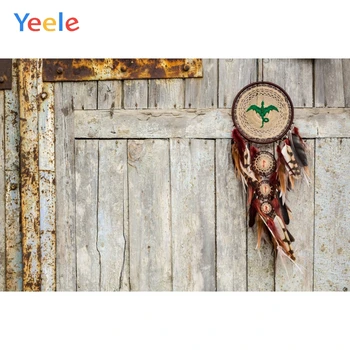 

Yeele Old Fded Wooden Door Plank Rusty Feather Grunge Photography Backgrounds Customized Photographic Backdrops for Photo Studio