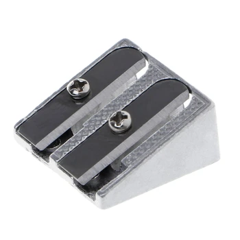

1 Pc Pencil sharpener Metal Bevelled Double Hole Pencil Sharpener School Office Sharpener School & Office Cute Stationery