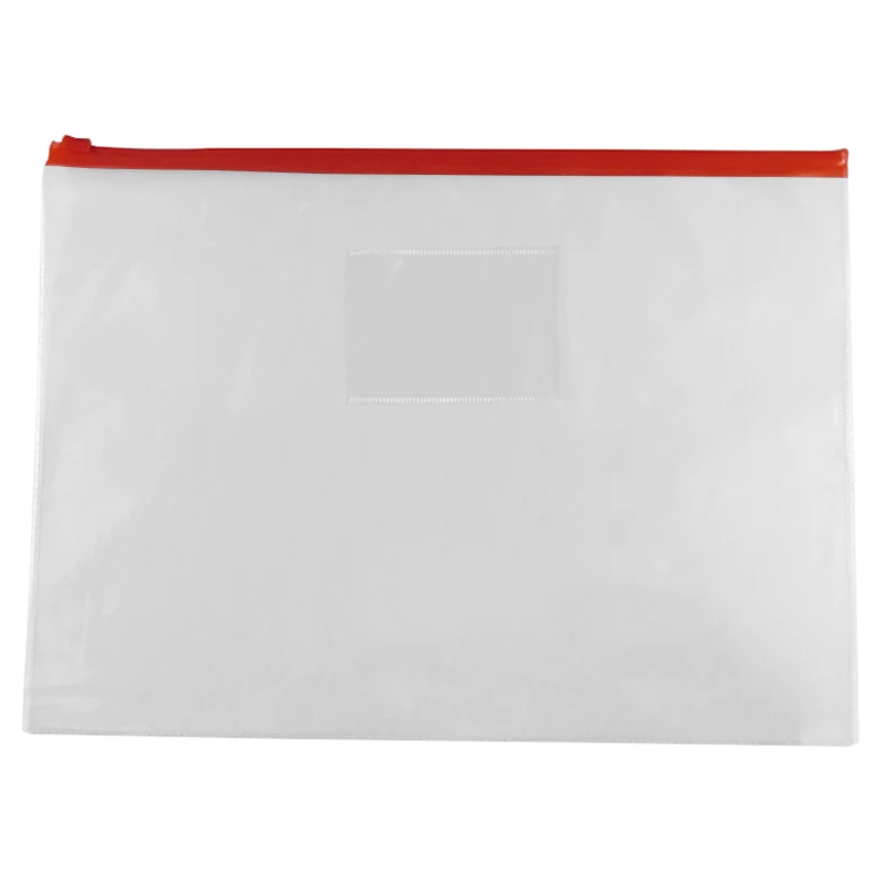 

5 Pcs Clear Plastic Water Proof Pen A4 File Paper Ziplock Bags Folders