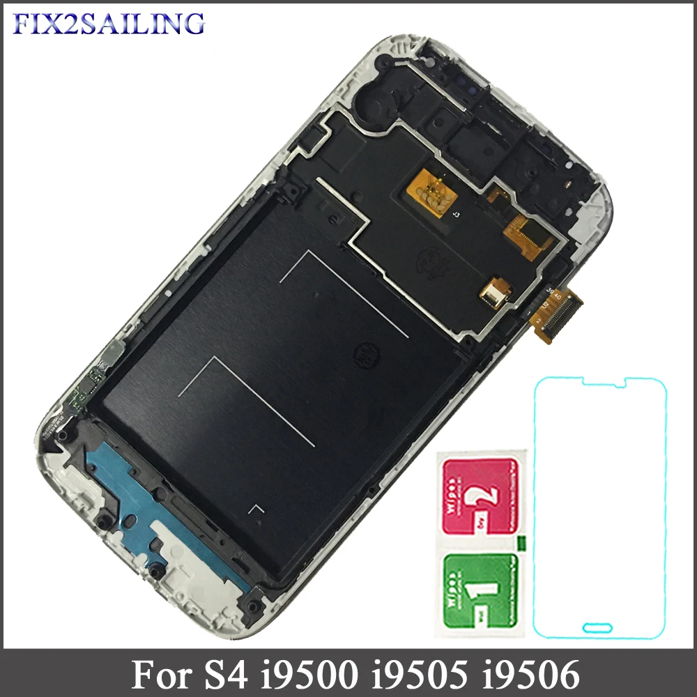 

FIX2SAILING 100% Worked LCD Display for SAMSUNG Galaxy S4 GT-I9505 I9500 i9505 i337 LCD Touch Screen Digitizer with Frame