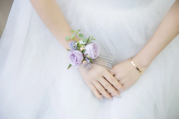 JaneVini Лаванда Свадебный костюм Жених цветок корсажи бутоньерка ручной искусственный невесты наручные Цветы Noivo Casamento
