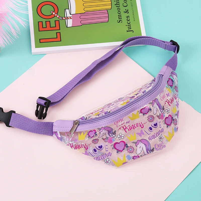 

New Design Women PVC Waist bag Girl Fashion Chest Bag Fanny Pack Cartoon Transparent Cute Shoulder Bag Waterproof Crossbody Bag
