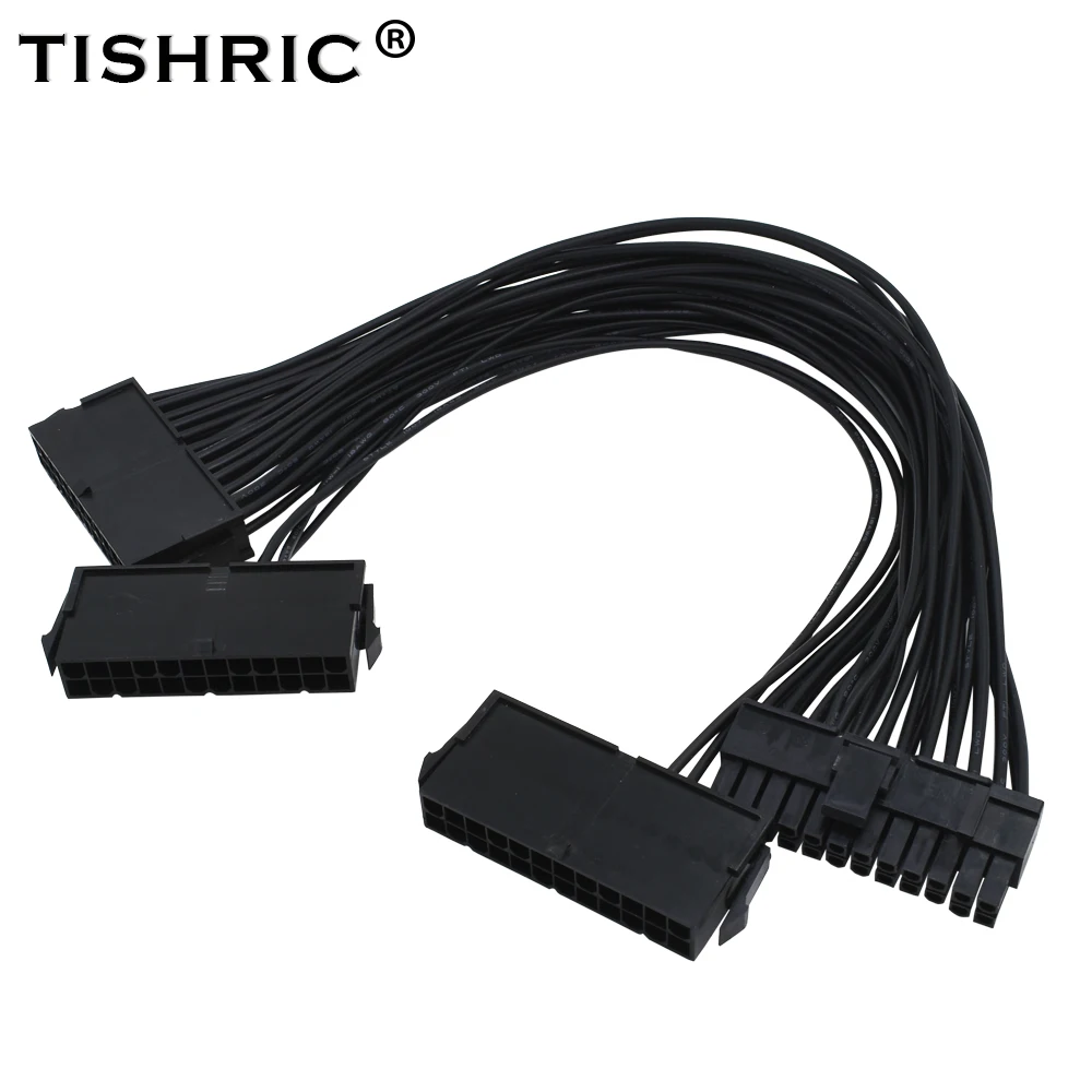 TISHRIC ADD3PSU стартер удлинитель ATX 24Pin Molex двойной блок питания адаптер кабель
