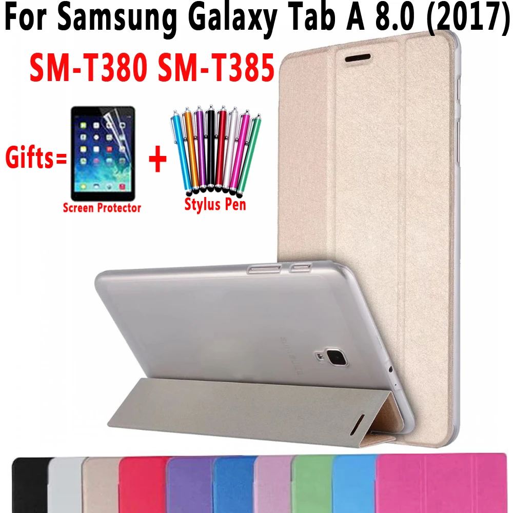 Case For Samsung Galaxy Tab A 8.0 2017 SM-T380 SM-T385 Ultra Slim Trifold Smart Wake Sleep Cover for Samsung Galaxy Tab A2 S 8.0 Case For Samsung Galaxy Tab A 8.0 2017 SM-T380 SM-T385 Ultra Slim Trifold Smart Wake Sleep Cover for Samsung Galaxy Tab A2 S 8.0