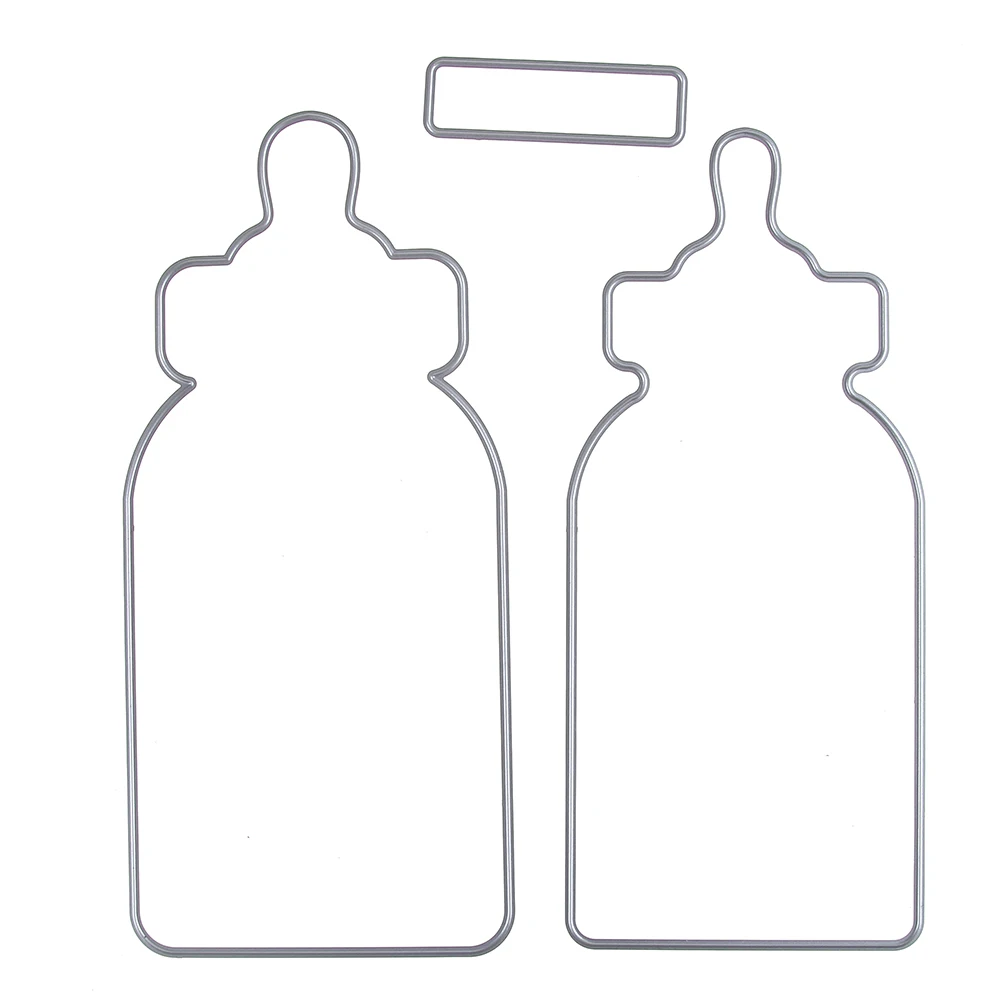 HamyHo металлические режущие штампы 95*208 мм детская бутылка с рамкой высечки для скрапбукинга DIY тиснильный альбом изготовление бумажных карточек трафареты