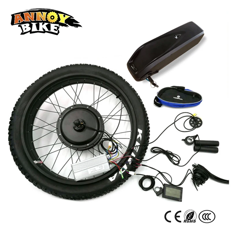 

Snow Bike Rear Drive 24" 26" 4.0 Fat 48v 1500w Bicicleta Electrica Motor Electric Fat With Battery Bike Conversion Kit 4.0 Tyre