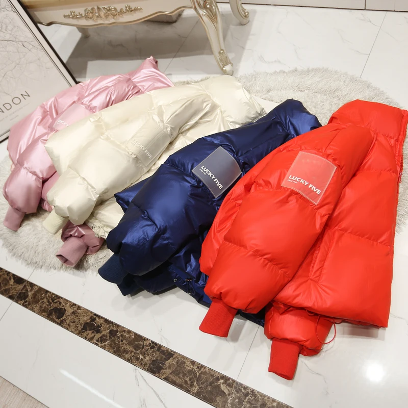 2020 Female Glossy Down Parka Winter Jacket Women