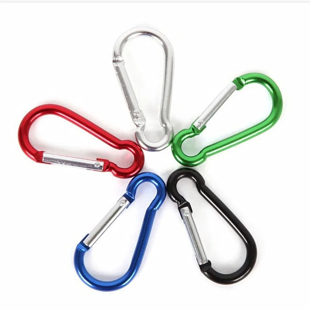 

10Pcs Carabiner Trinkets Aluminum Alloy Carabiners Spring Snap Clip Hooks Keychain Climbing KH889