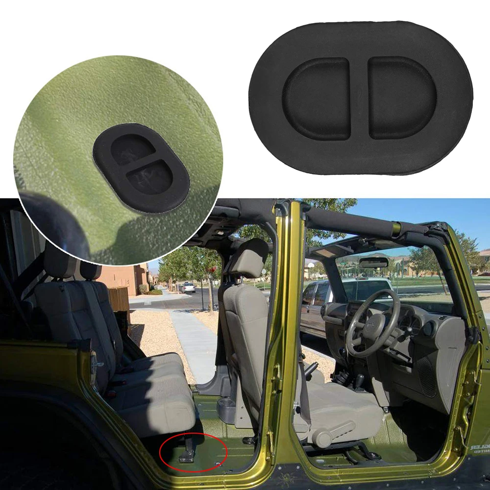 4Pcs Black Floor Pan Drain Plug Rear Floor Pan Body Plug Small Rubber Fit for Jeep Wrangler JK JL Car Styling