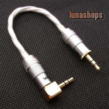 

Hifi Straight 3.5mm DIY Male To 90 degree Male Audio Silver Cable Adapter For Amplifier Decoder DAC LN002266