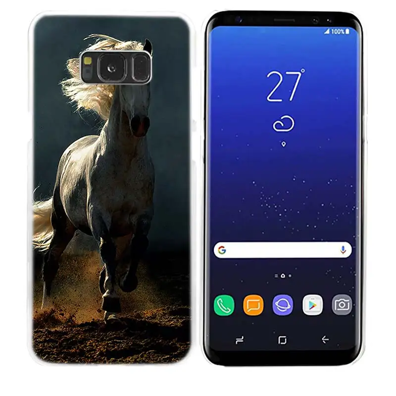 Чехол с изображением лошади для samsung Galaxy S8, S9 Plus, S4, S5, Mini, S6, S7 Edge, прозрачный жесткий пластиковый чехол из поликарбоната, чехол для телефона, Fundas Capa - Цвет: 10