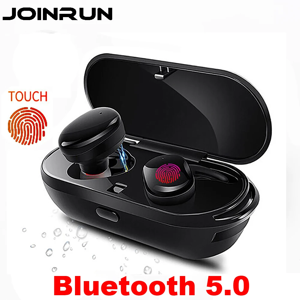 Наушники вкладыши TWS с IPX5 Touch two беспроводной Bluetooth 5 0 наушники гарнитура Настоящее