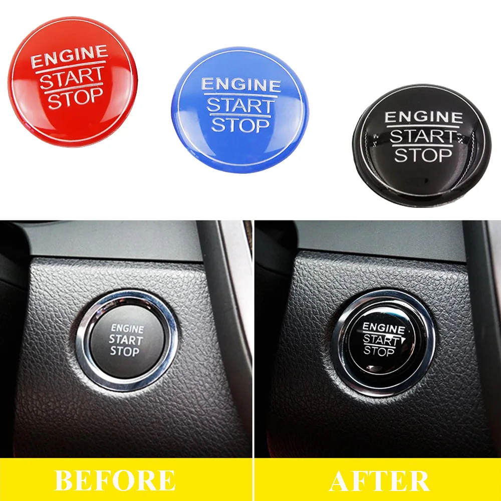 Car START Engine Button Replace Cover STOP Key Switch sticker trim for CAMRY 20186