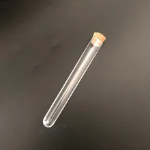 

50pcs/lot 16*95mm Transparent plastic test tube with cork Vial Wedding favours laboratory plastic tube laboratory All sizes
