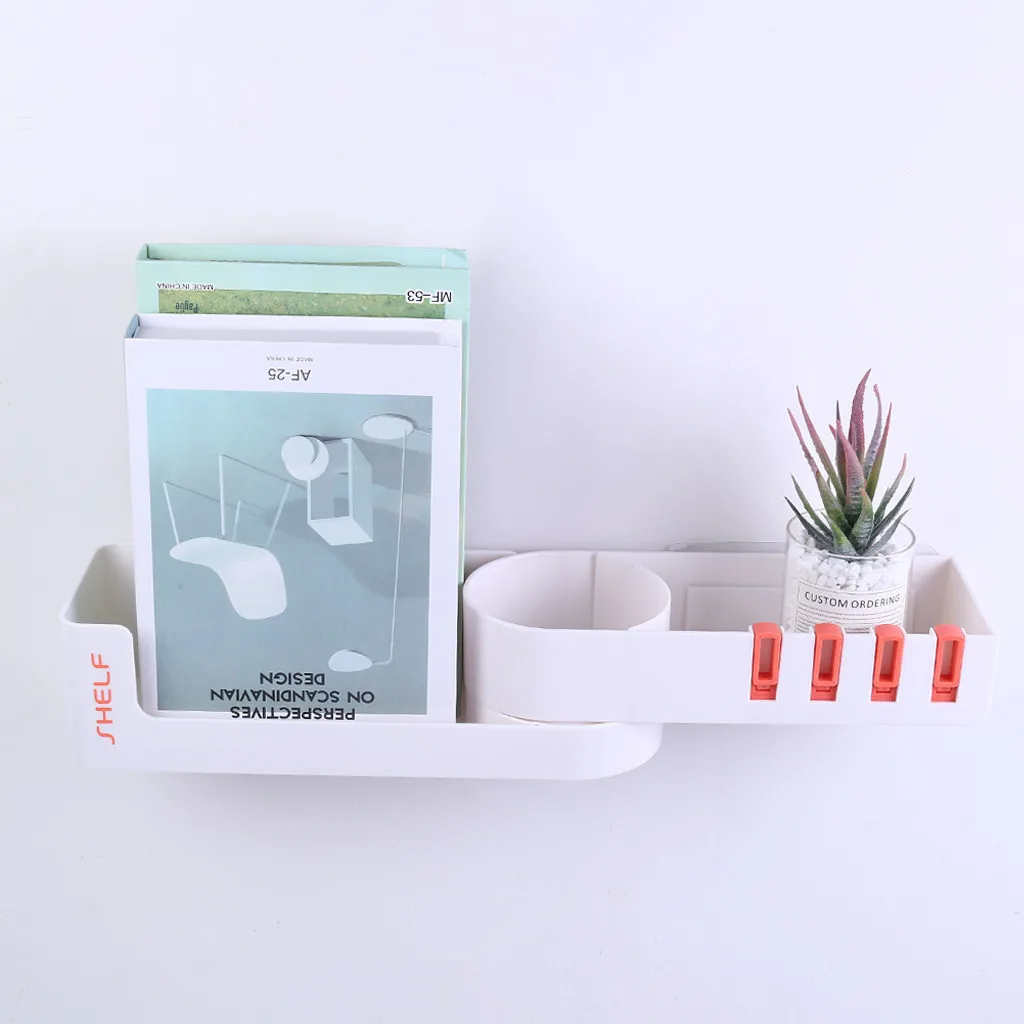 Креативная полка для ванной комнаты, пробивающаяся настенная подвесная полка для душа в ванной комнате, держатель для кухни