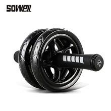 Muscle Exercise Equipment Home font b Fitness b font Equipment Double Wheel Abdominal Power Wheel Ab