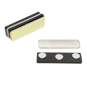 

10pcs name badge Magnetic ID Badge Attachment Name Tag Magnet Holder with 3m Adhesive Backing