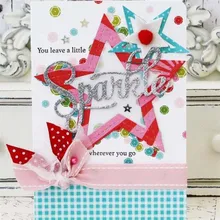 Naifumodo Shine Sparkle Letter Word Metal Cutting Dies Steel Cutting Scrapbooking Embossing Dies And Card Making Stencil Crafts