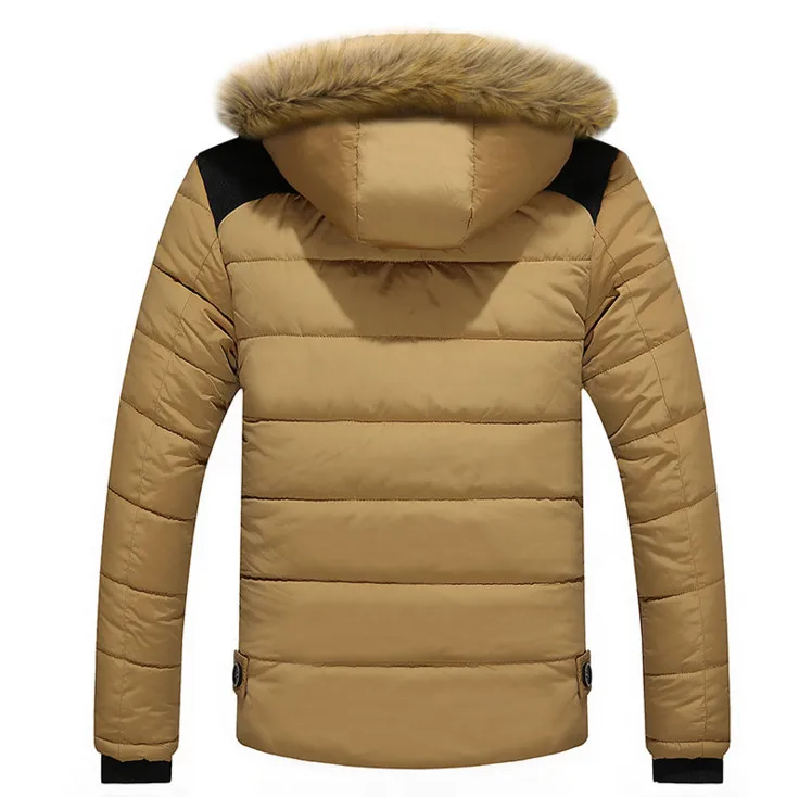 Мужская зимняя куртка на хлопковом наполнителе с меховым воротником|designer winter