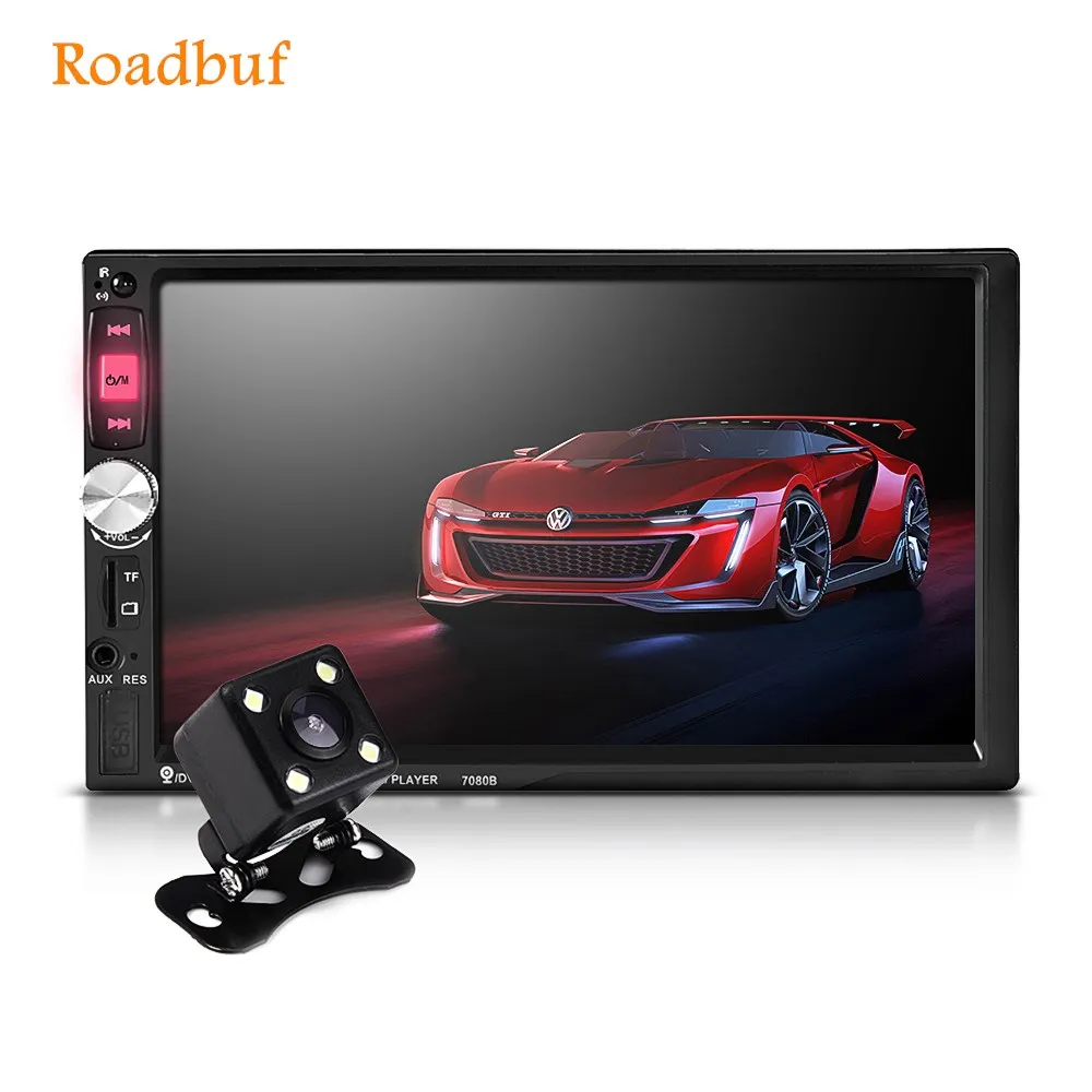 

7080B 7 Inch 2 Din Car Radio Player In Dash FM USB SD Bluetooth Car MP3 Player MP4 With Rear View Camera Steering-wheel Function