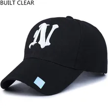 (BUILT CLEAR) snapback1 piece Baseball cap solid color leisure hats with N letter embroidered cap for men and women hats for men