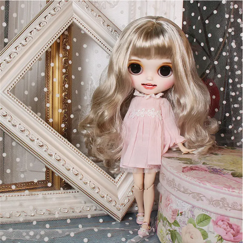 Кукла Blyth ICY DBS для серии № BL8800 серебряные волосы резные губы улыбка матовое лицо