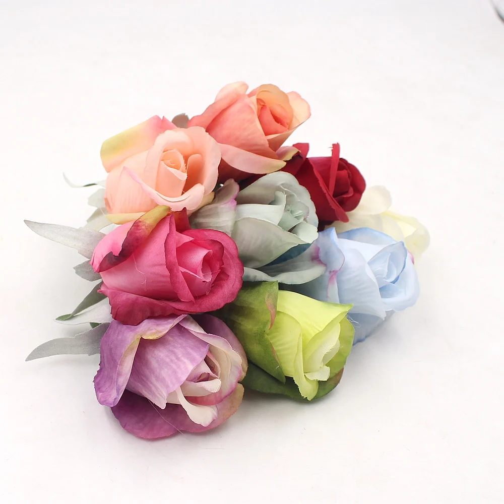 5pcs artificial flower silk 7cm tulip flower head wedding party home