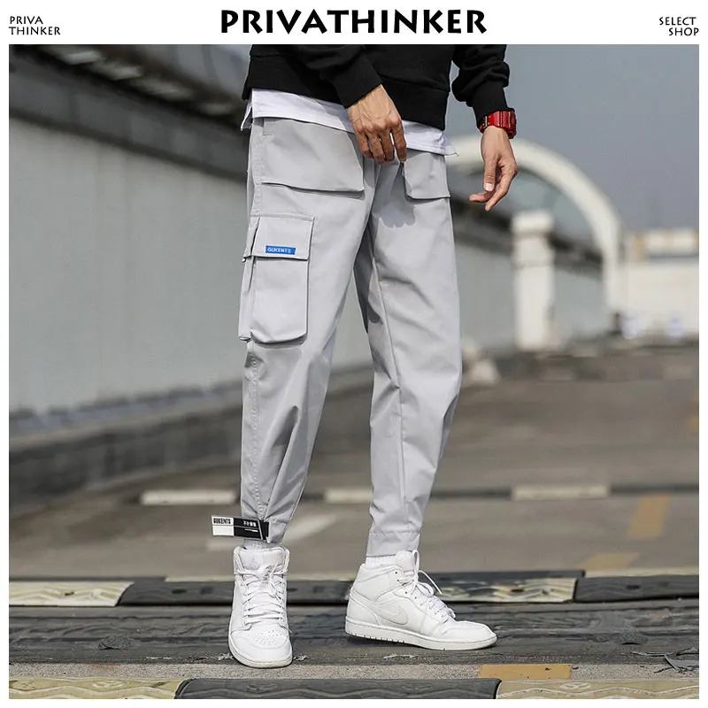 Privathinker для мужчин ножной длина штаны карго 2018 s японский уличная мотобрюки