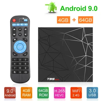 

New Android 9.0 TV Box T95 MAX 4GB 32GB/64GB Allwinner H6 Quad Core Set top box WIFI H.265 6K Google Store Smart Media Player