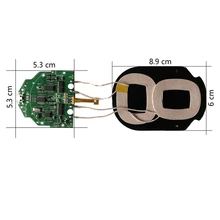 1 компл./лот с двойной катушкой Быстрое беспроводное зарядное устройство передатчик Модуль PCBA плата+ 2 катушки универсальный стандарт qi diy модификация