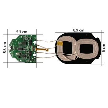 

1Set/lot Double coil fast wireless charger transmitter module PCBA board +2 coil universal qi standard diy modification